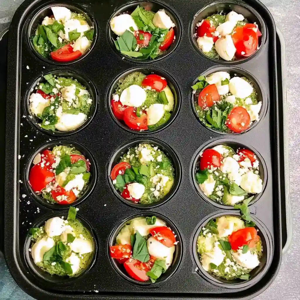 Mediterranean Egg Muffins step by step
