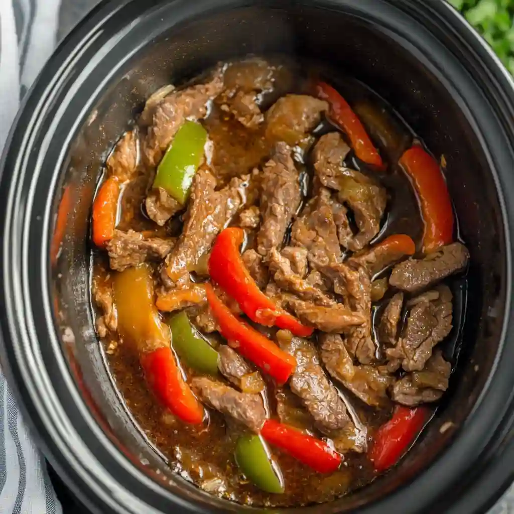 Slow Cooker Pepper Steak