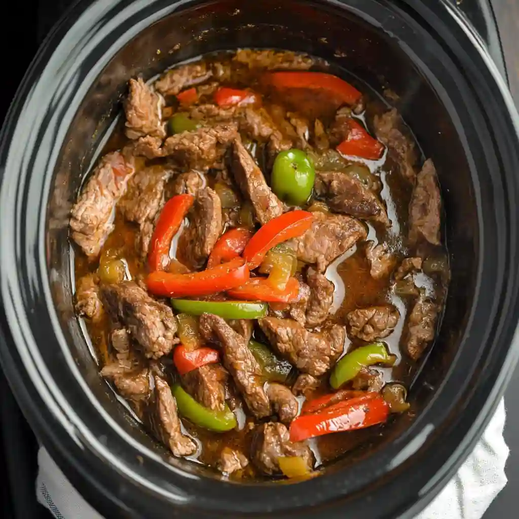 Slow Cooker Pepper Steak