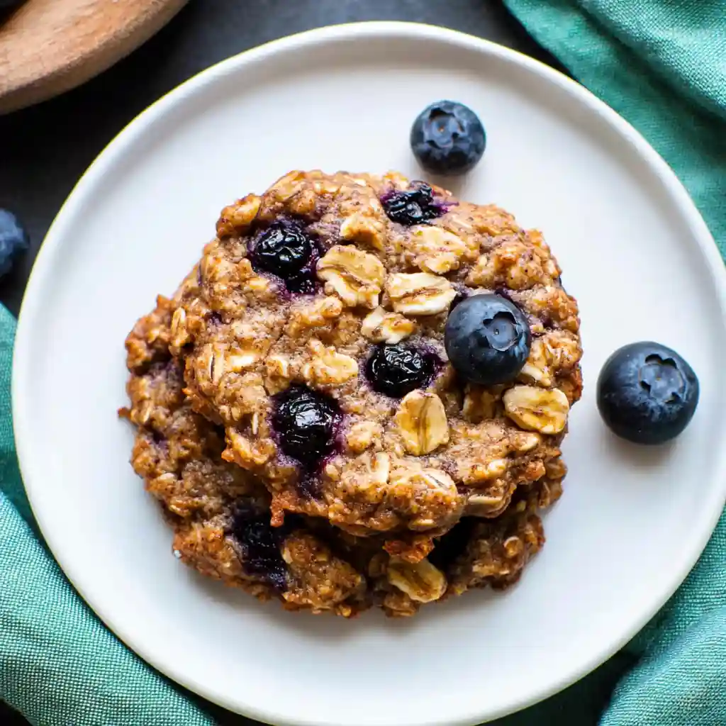 Healthy blueberry banana cookies