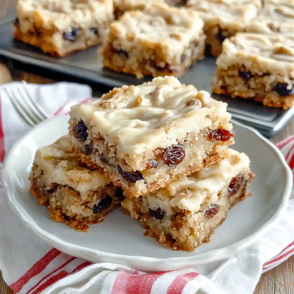Oatmeal Raisin Cookie Bars step by step recipe