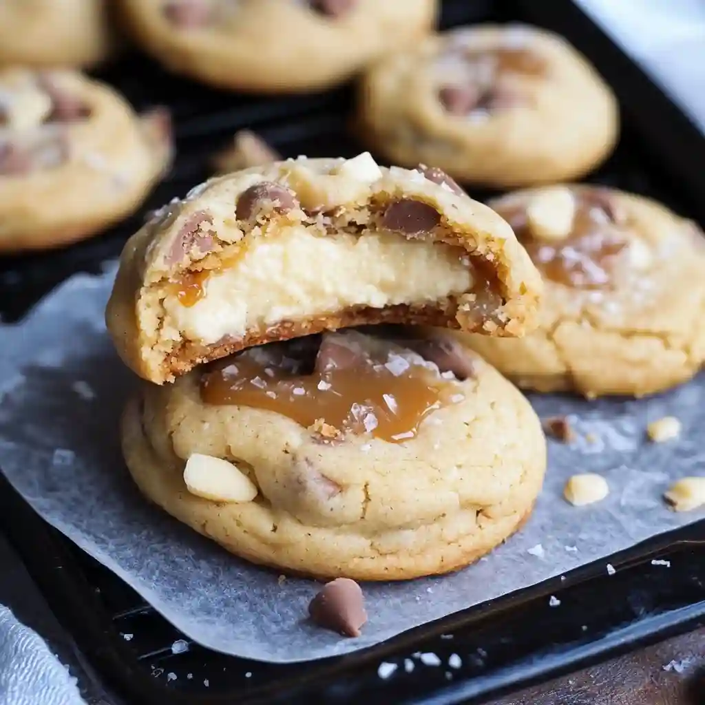 Salted Caramel Cheesecake Cookies Recipe