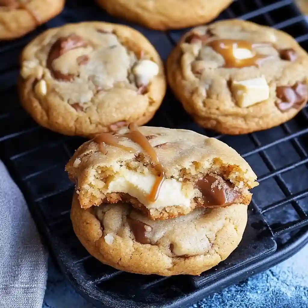 Ultimate Salted Caramel Cheesecake Cookies – Gooey, Sweet & Irresistible!