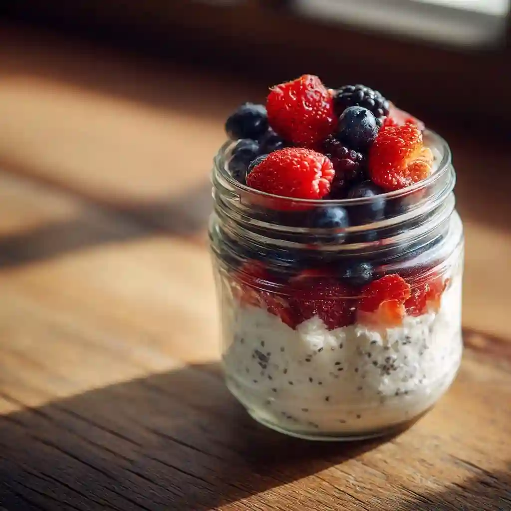Creamy Cottage Cheese Parfait with Berries