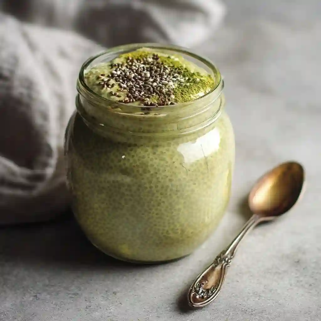 Matcha Chia Protein Pudding