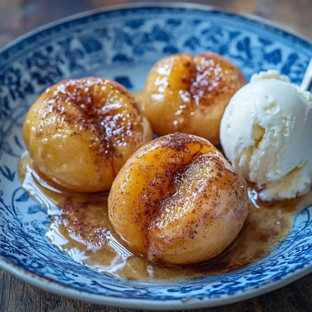 Cinnamon Sugar Baked Peaches