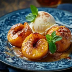 Cinnamon Sugar Baked Peaches in 30 Minutes
