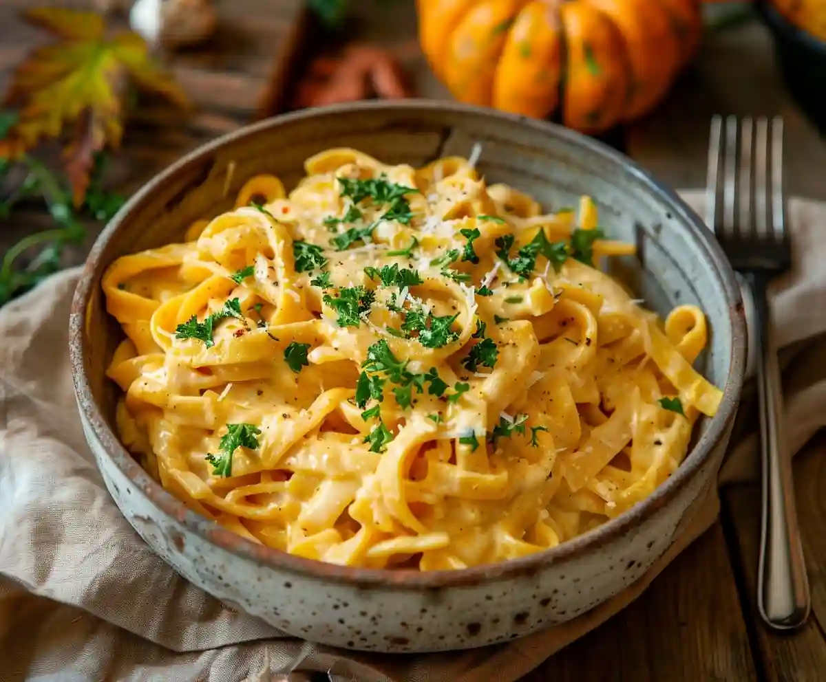One-Pot Vegan Pumpkin Alfredo
