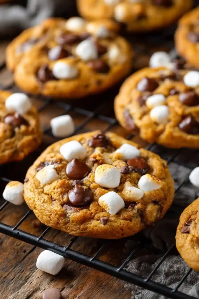 pumpkin s’mores cookies