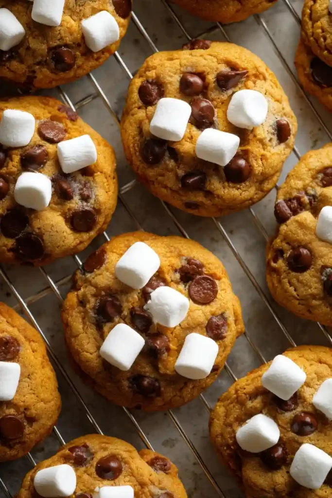 pumpkin s’mores cookies