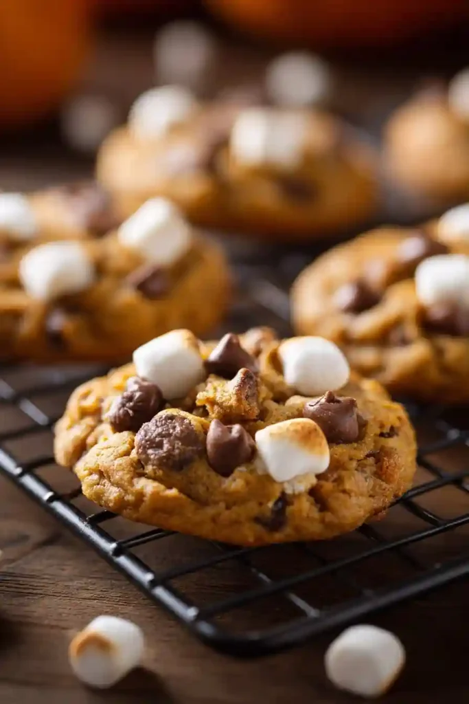 pumpkin s’mores cookies