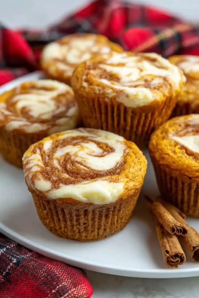 Pumpkin Cream Cheese Swirl Muffins