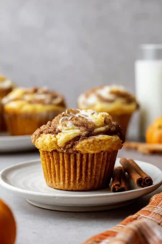 Pumpkin Cream Cheese Swirl Muffins