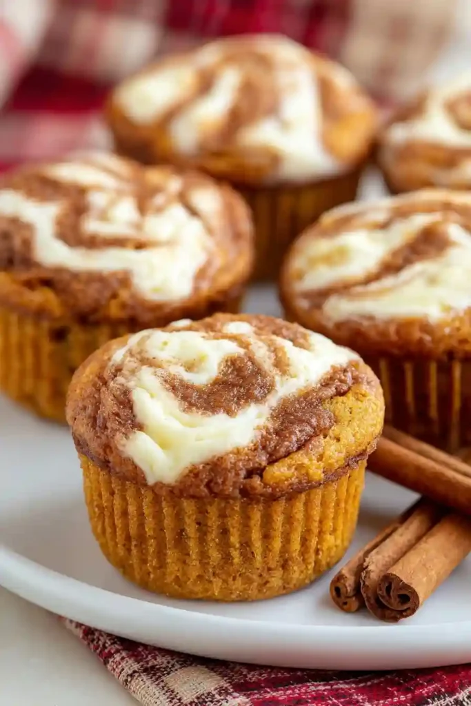 Pumpkin Cream Cheese Swirl Muffins