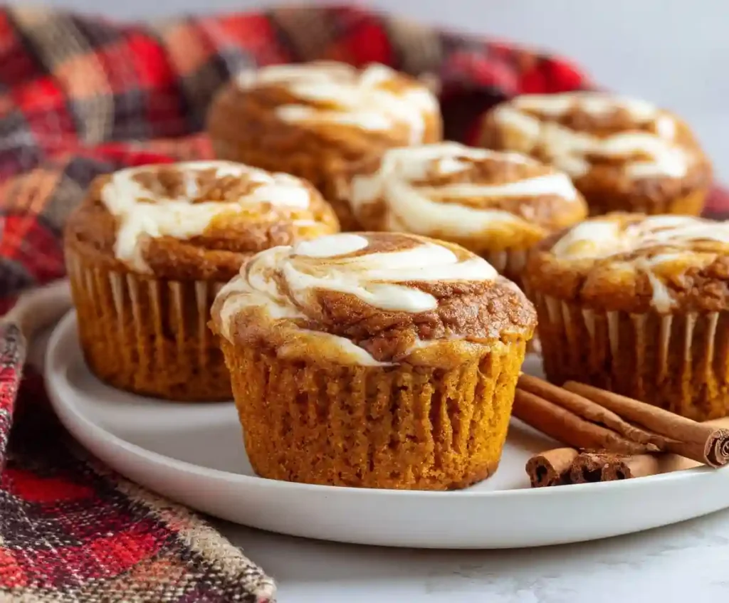 Pumpkin Cream Cheese Swirl Muffins