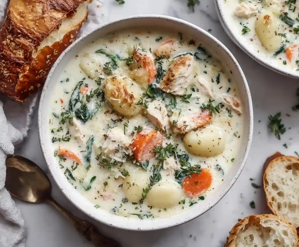 Homestyle Chicken Gnocchi Soup