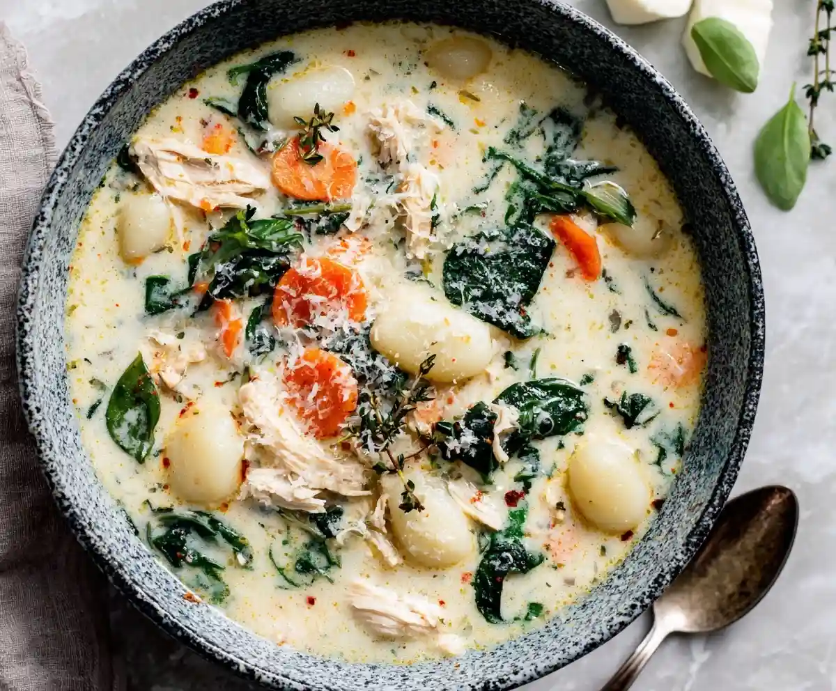 Tasty Rotisserie Chicken Gnocchi Soup