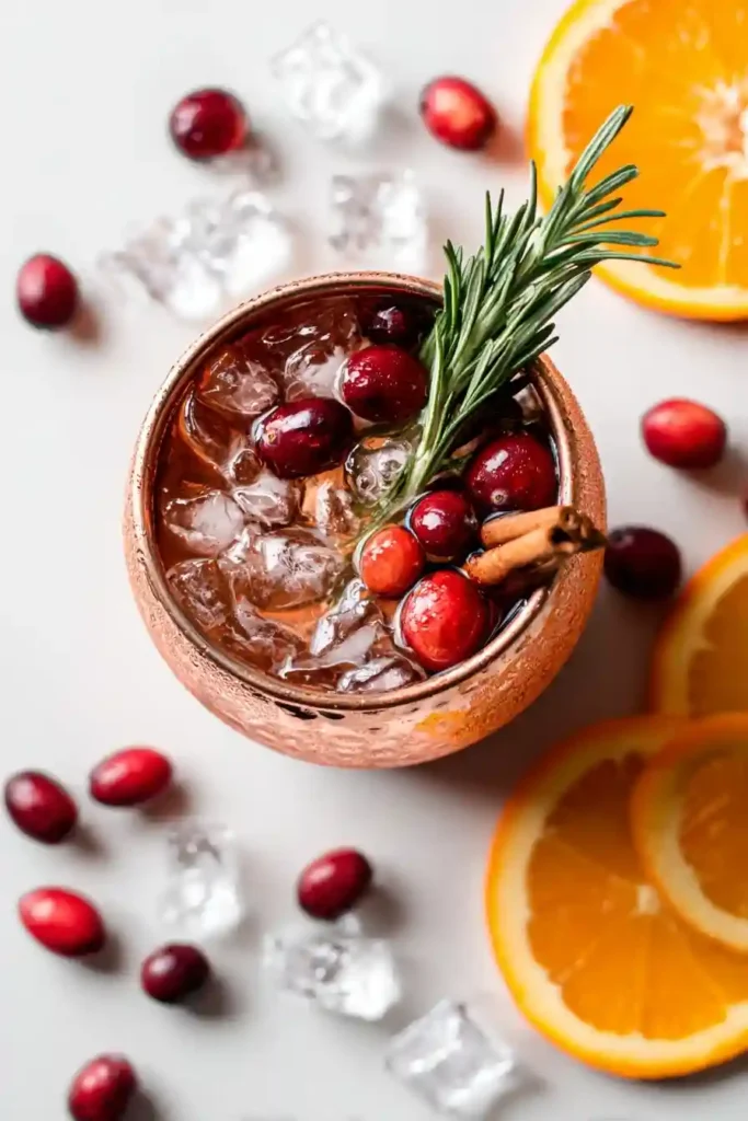 Homemade Cranberry Moscow Mule Mocktail