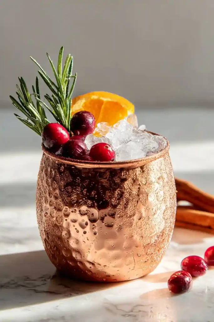 Homemade Cranberry Moscow Mule Mocktail