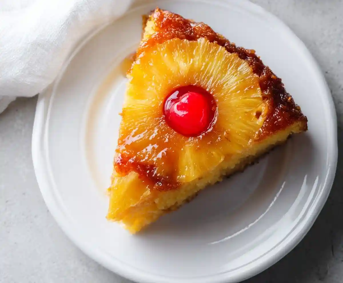 Caramelized Pineapple Upside Down Cake In Cast Iron Skillet