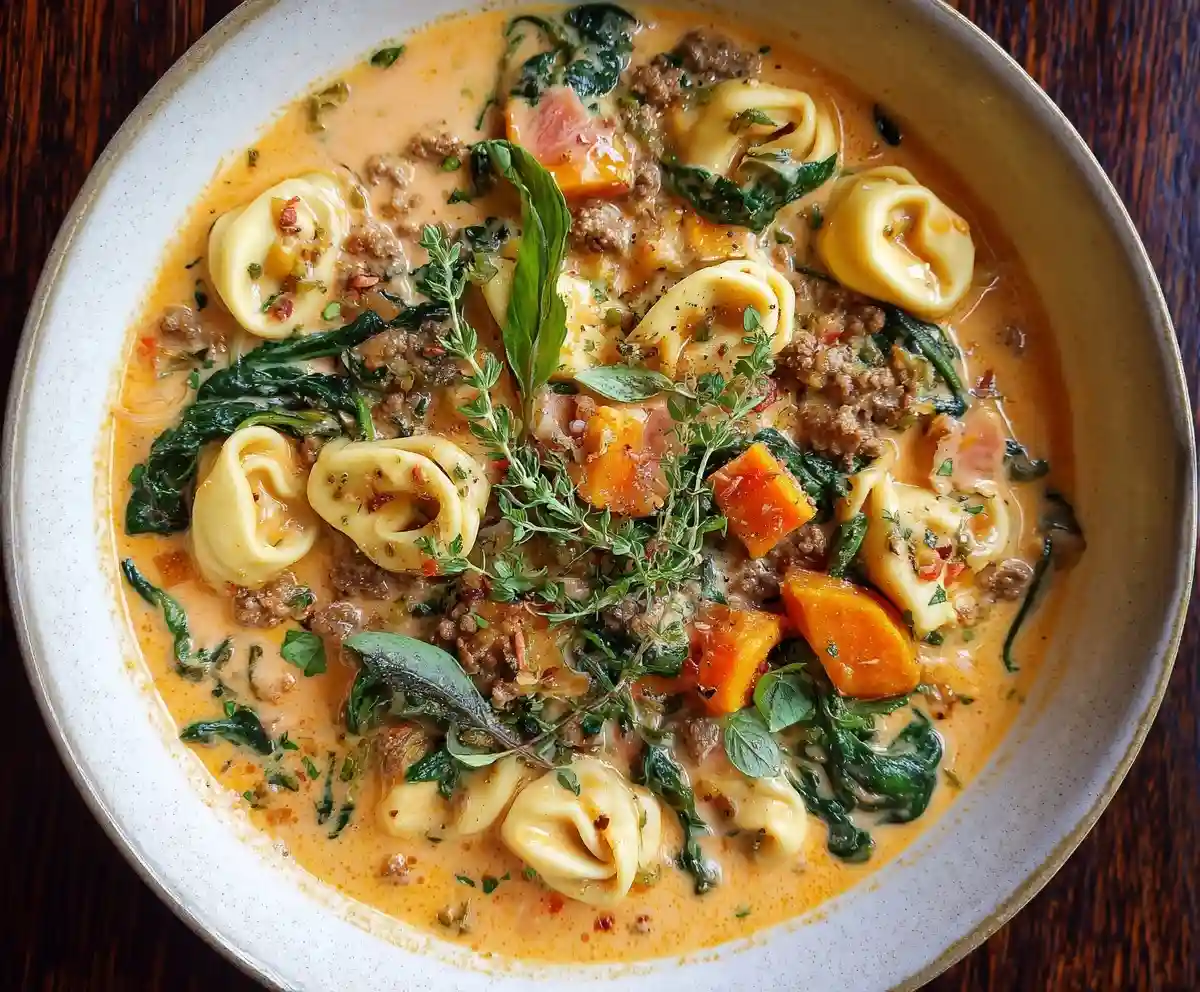 Creamy Sausage Tortellini Soup