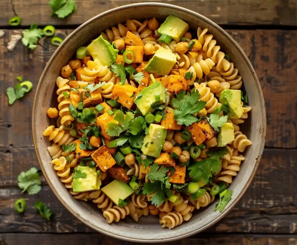 Sweet Potato Pasta Salad with Chipotle Dressing