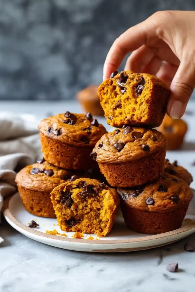 pumpkin chocolate chip muffins