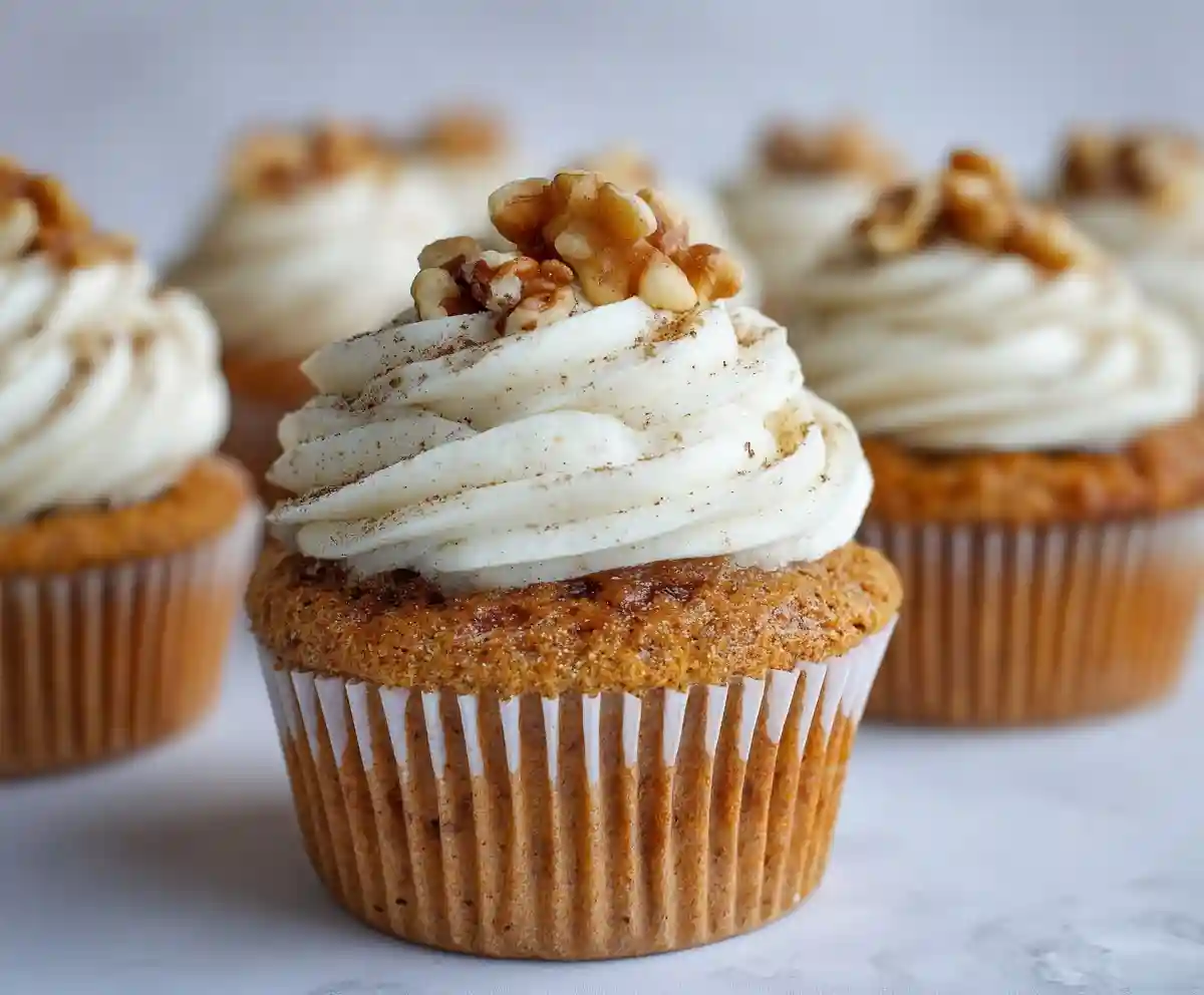 Tasty Pumpkin Zucchini Muffins with Cinnamon Cream Cheese Frosting