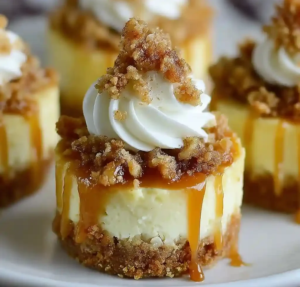 Apple Crisp Mini Cheesecakes