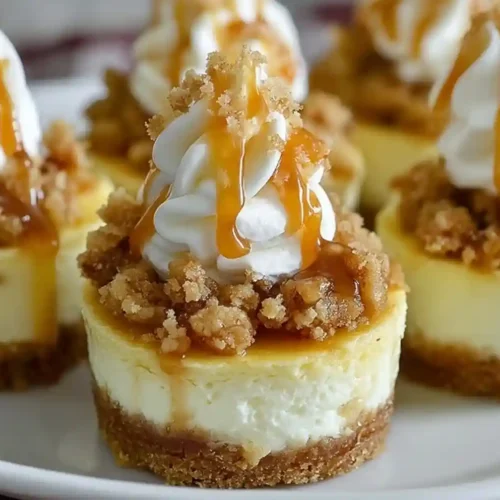 Apple Crisp Mini Cheesecakes