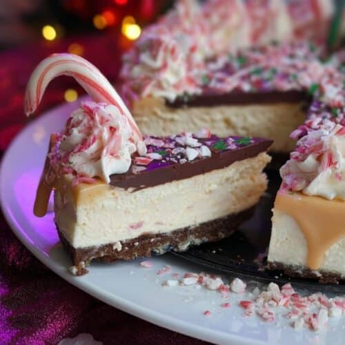 Candy Cane Cheesecake