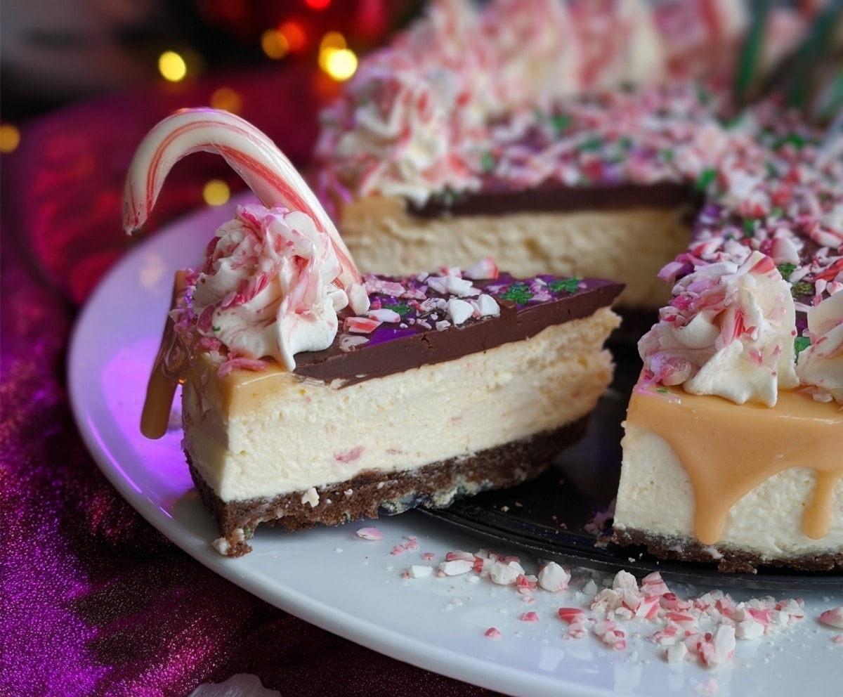 Candy Cane Cheesecake