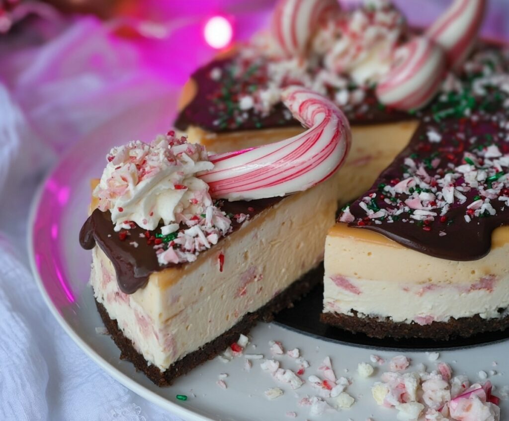 Candy Cane Cheesecake