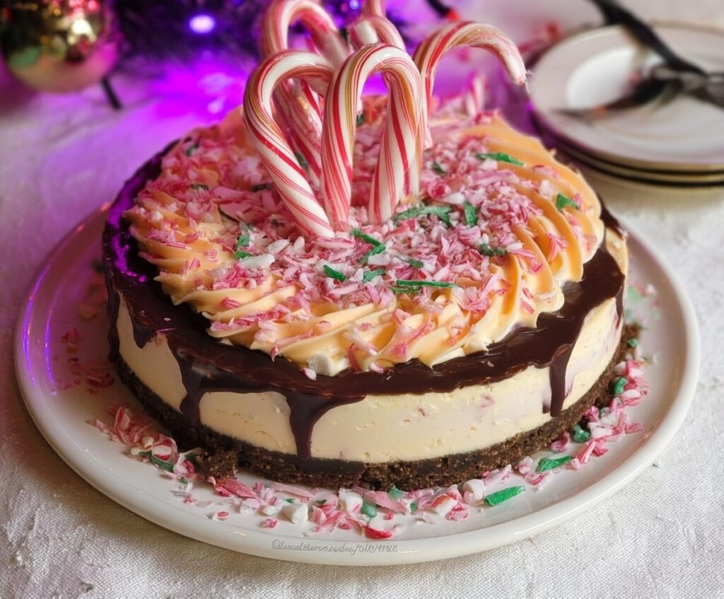 Candy Cane Cheesecake