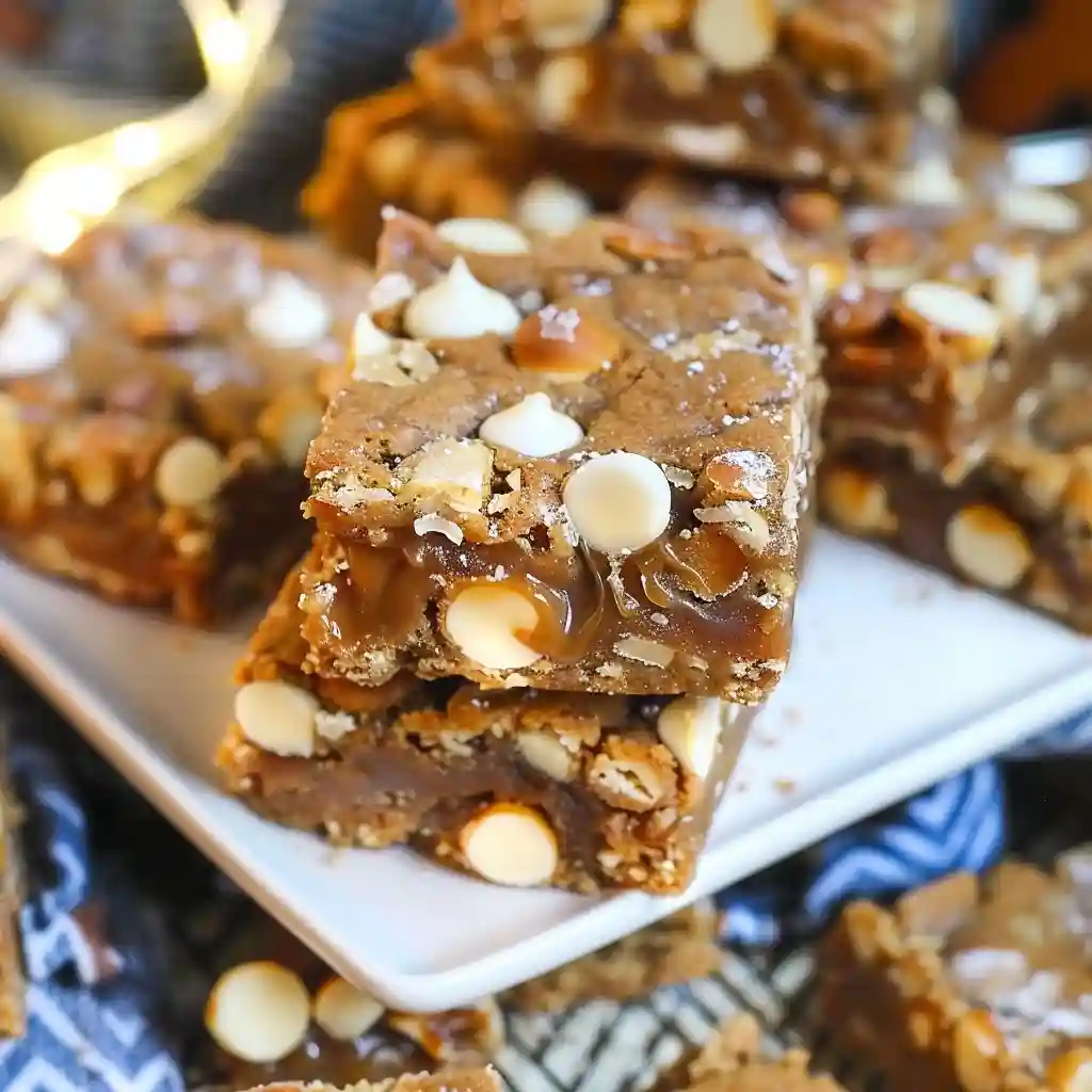 Caramel Gingerbread Cookie Bars