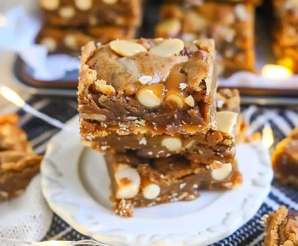 Caramel Gingerbread Cookie Bars