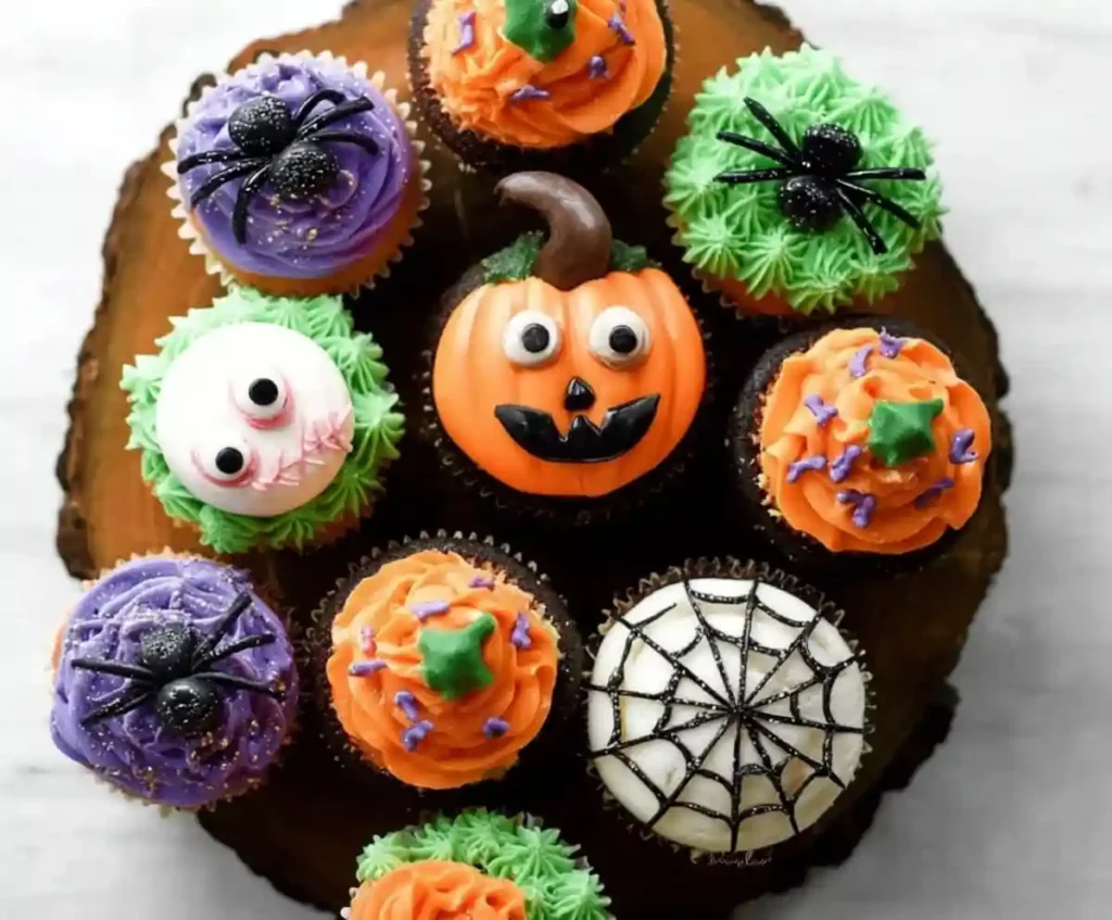 Decorated Halloween Cupcakes