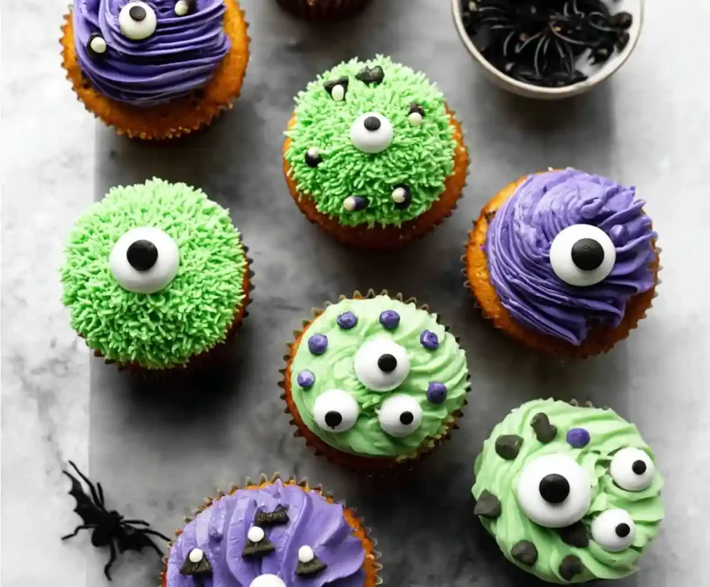 Decorated Halloween Cupcakes