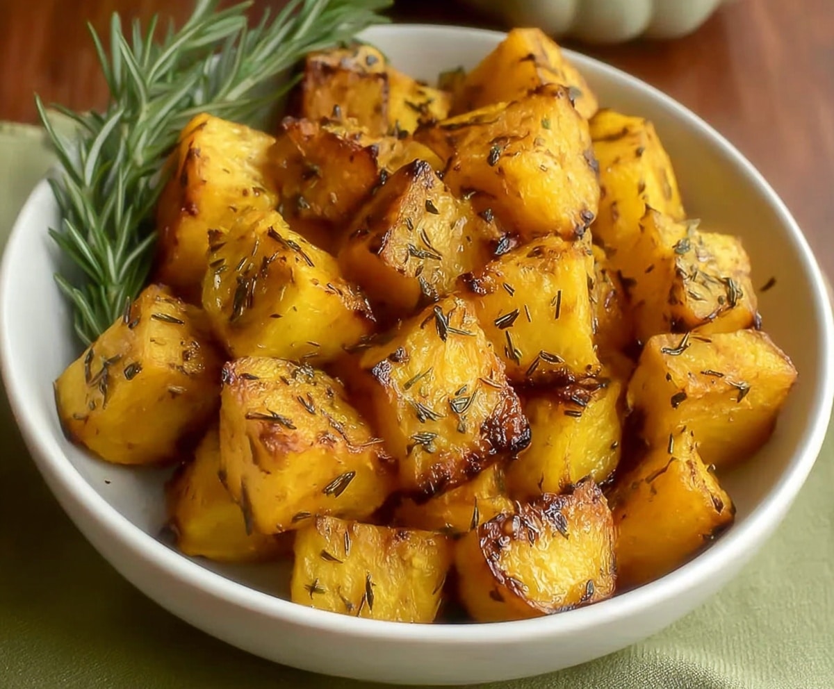 Herb Roasted Acorn Squash Cubes