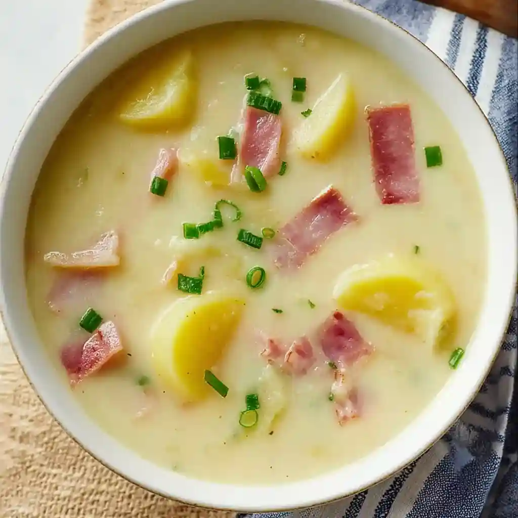 Buttery Spiral Ham and Potato Soup