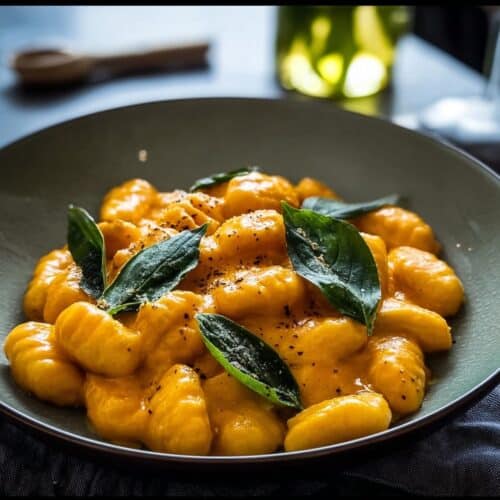 creamy pumpkin gnocchi