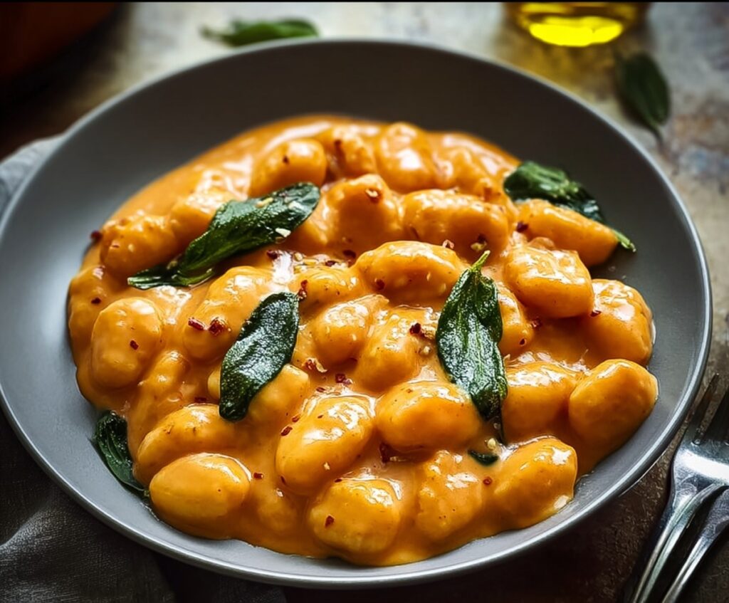 creamy pumpkin gnocchi