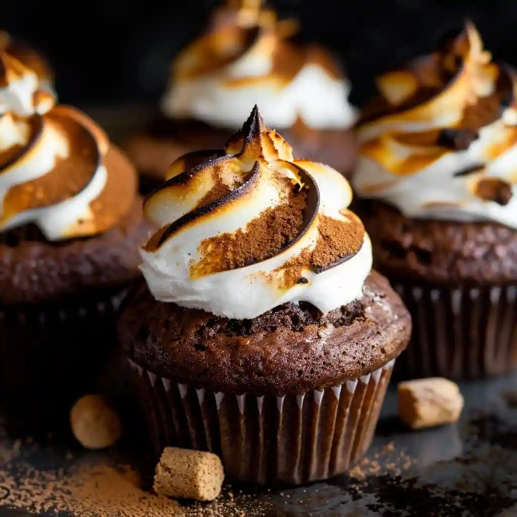 S’mores Brownie Cupcakes