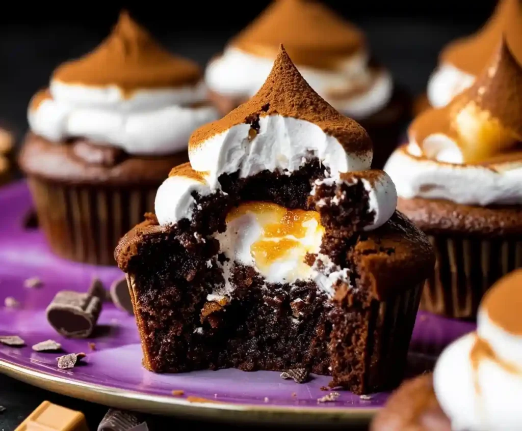 S’mores Brownie Cupcakes