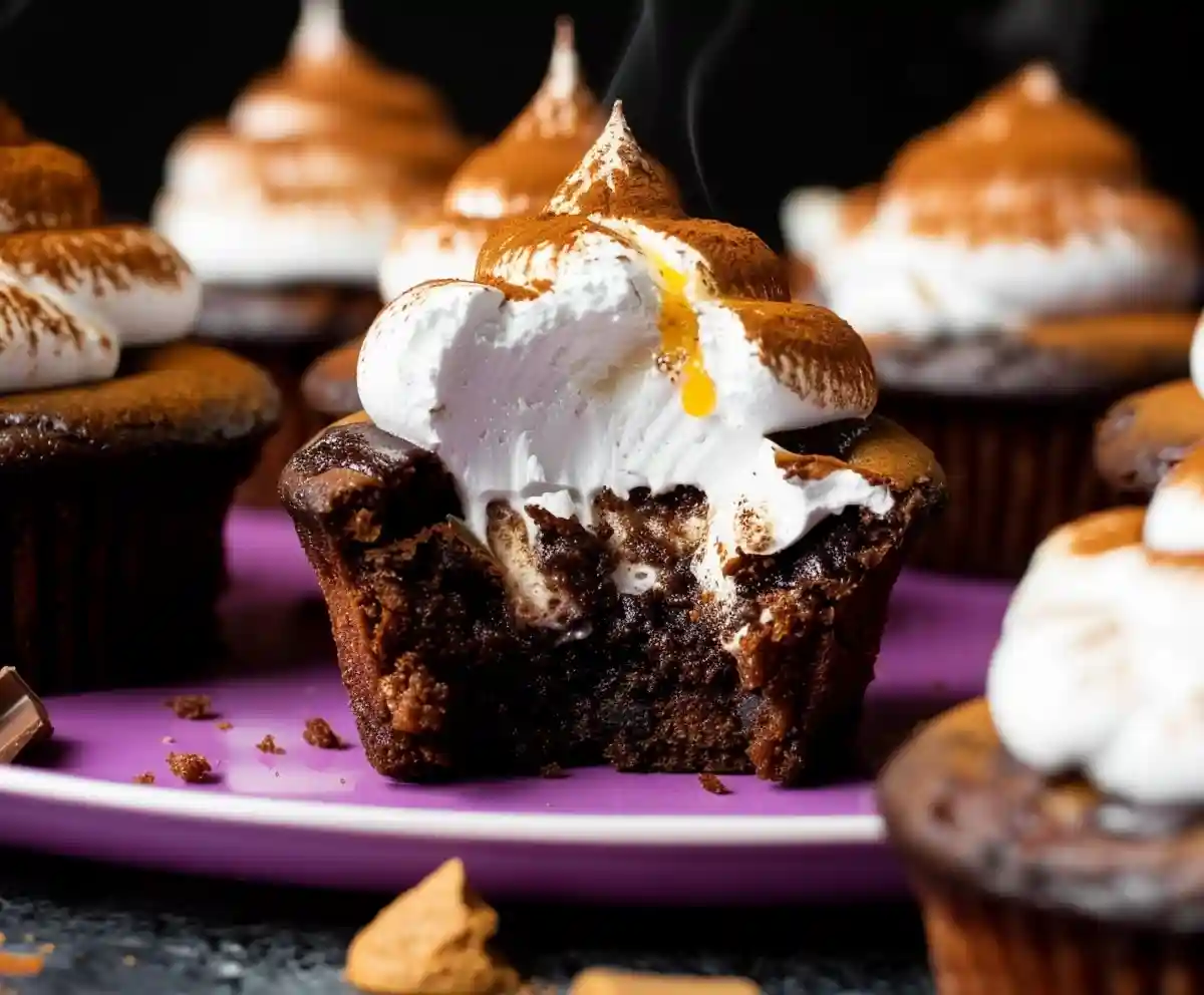 S’mores Brownie Cupcakes