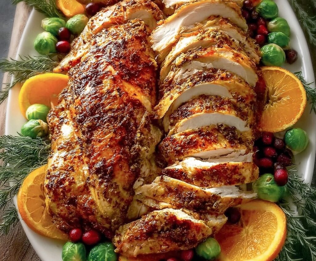 Seasoned grilled meat with herbs and dry rub spices