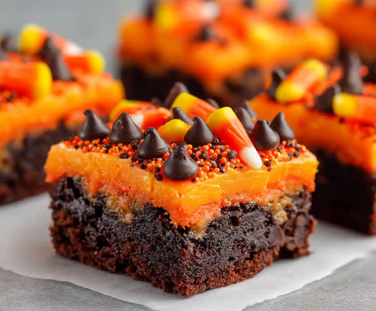 Halloween Pumpkin Brownies