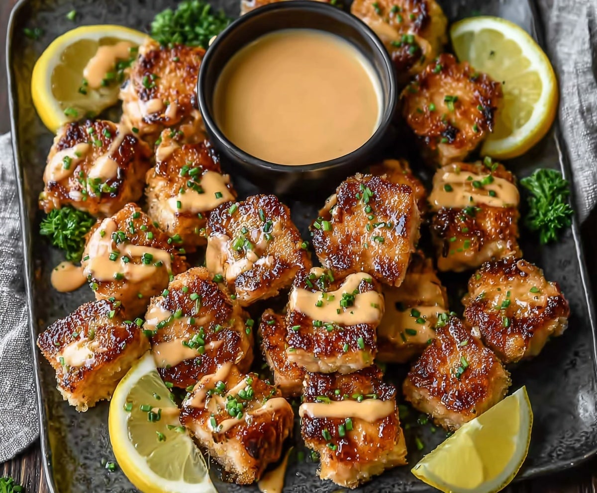 Bang Bang Salmon Bites in Air Fryer Easy, Healthy, Flavorful