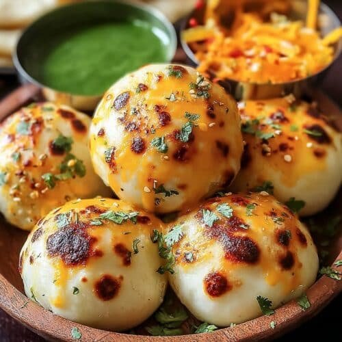 Cheesy Spiced Naan Bombs