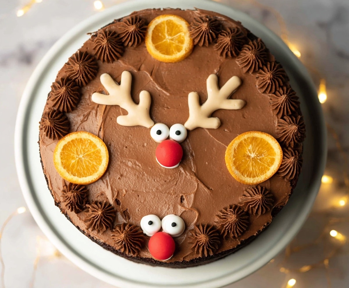 Chocolate Orange Reindeer Cake